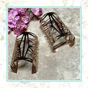 🌸 2PC CUFF BRACELETS GOLD ARM CELTIC TRIBAL BOHO CHIC ARM GREEK GODDESS LONG